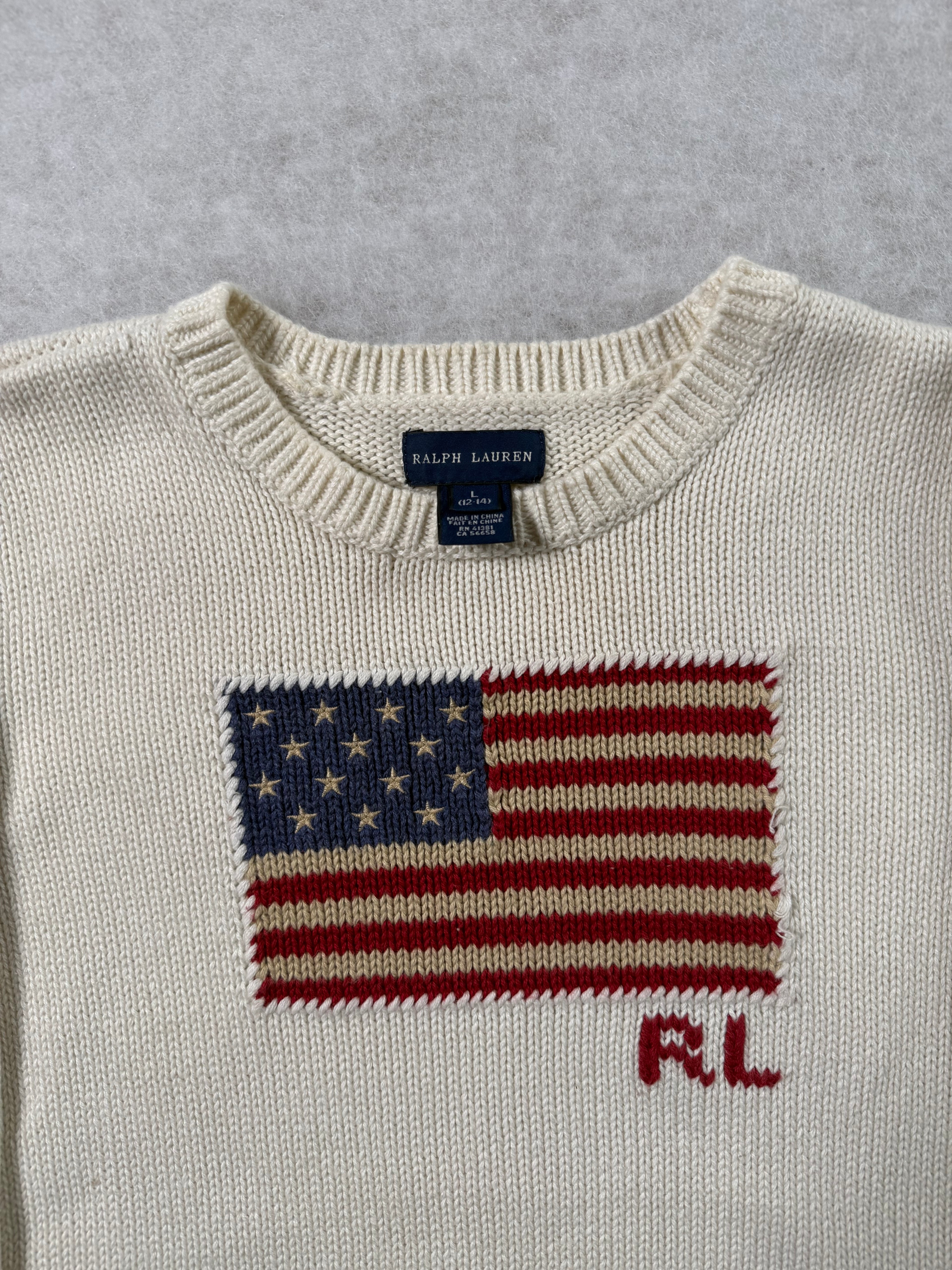 Ralph Lauren Strickpullover mit USA Flagge