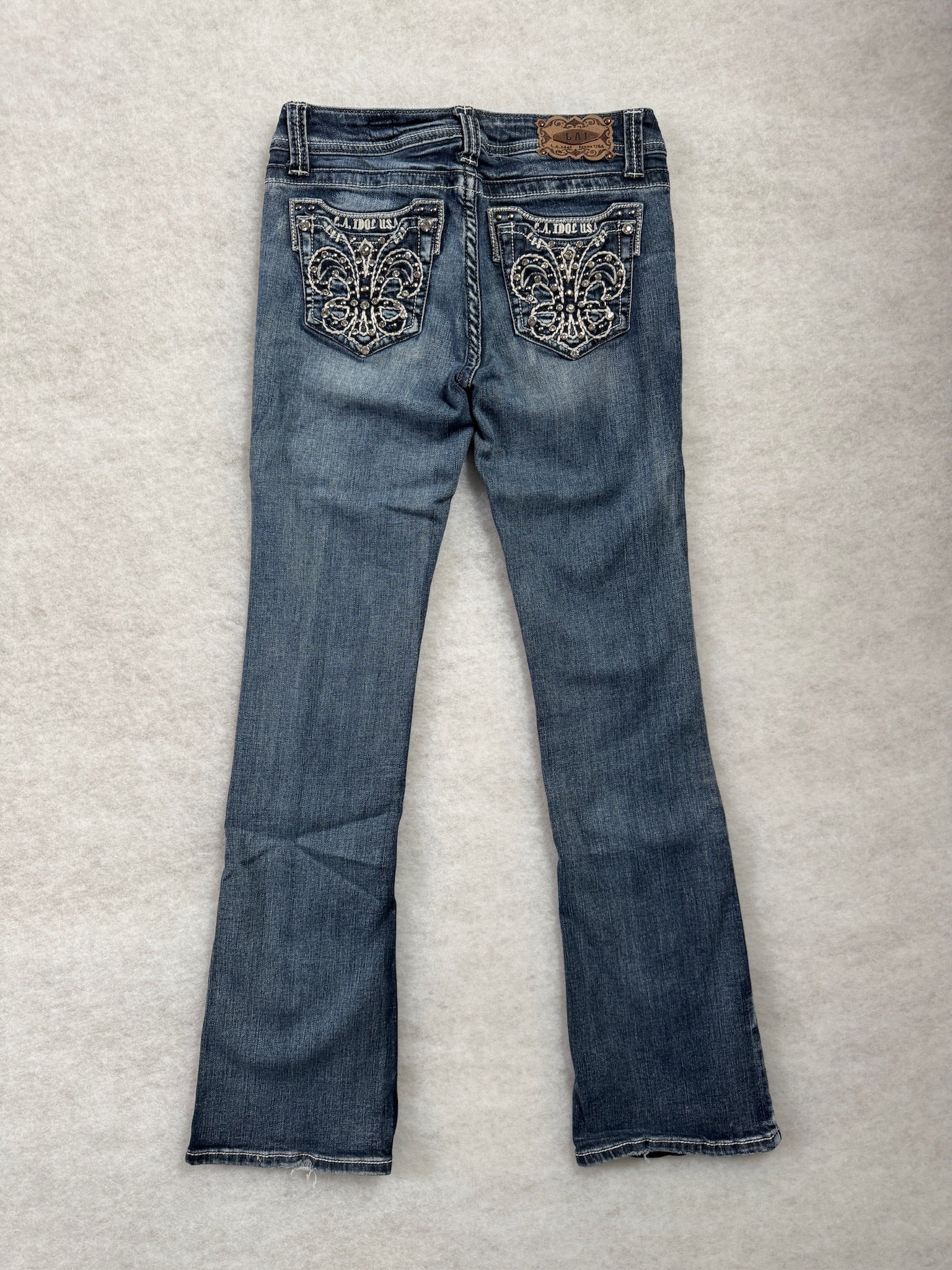 La Idol Boot Cut Low Waist Jeans 26