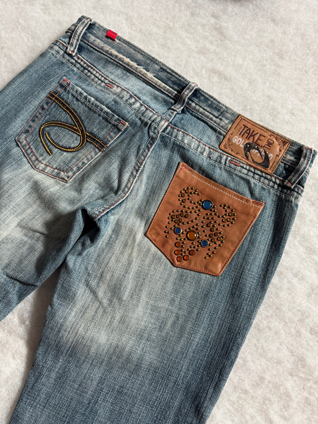 Boot Cut Low Waist Jeans Blau, Foto 3 von 4