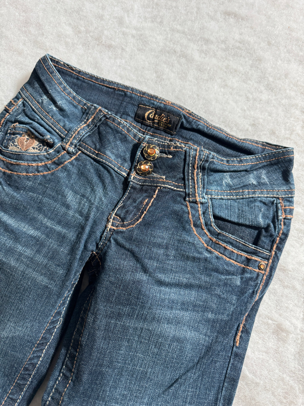 Boot Cut Low Waist Jeans Blau, Foto 4 von 4