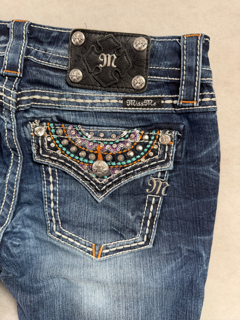 Miss Me Boot Cut Low Waist Jeans 27