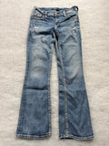 Silver Boot Cut Low Waist Jeans