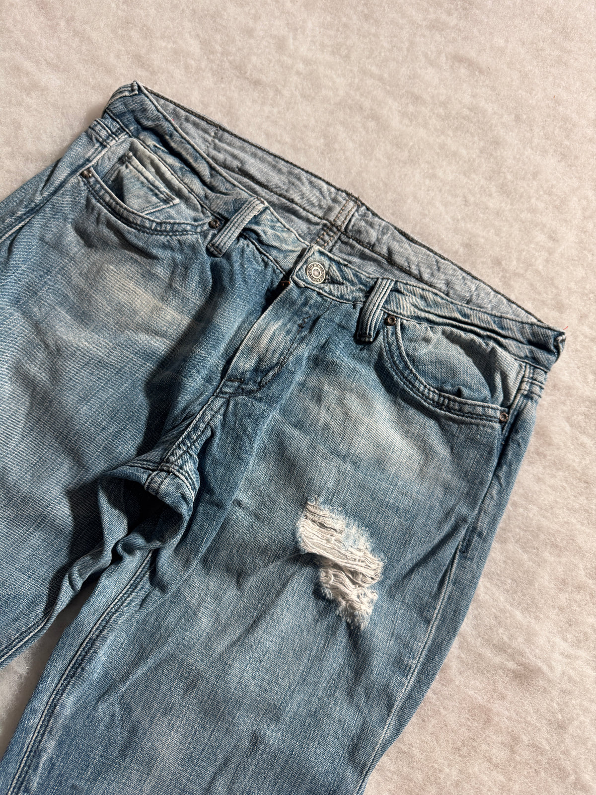Boot Cut Low Waist Jeans Blau, Foto 4 von 4