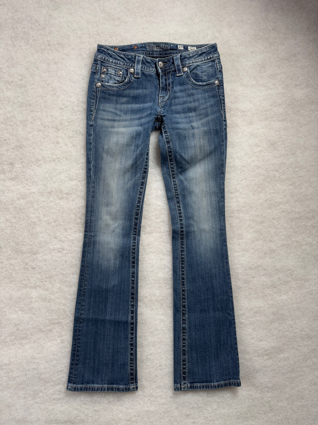 Miss Me Boot Cut Low Waist Jeans 27