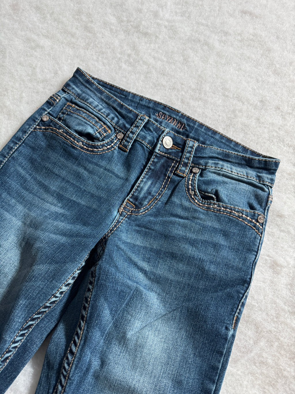 Boot Cut Low Waist Jeans Blau, Foto 4 von 4