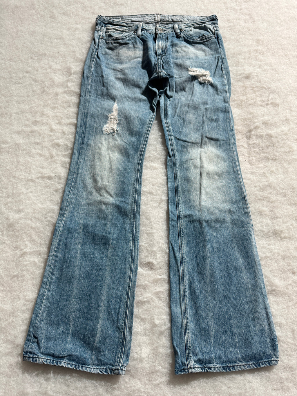 Boot Cut Low Waist Jeans Blau, Foto 1 von 4