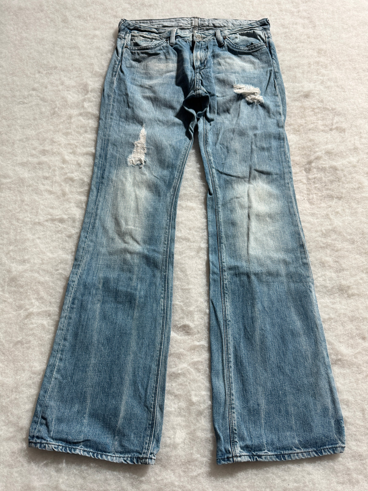Boot Cut Low Waist Jeans Blau, Foto 1 von 4