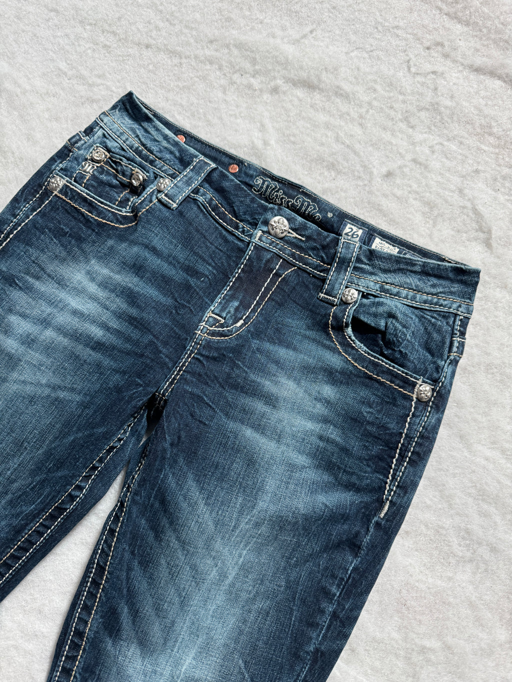 Miss Me Boot Cut Low Waist Jeans 26