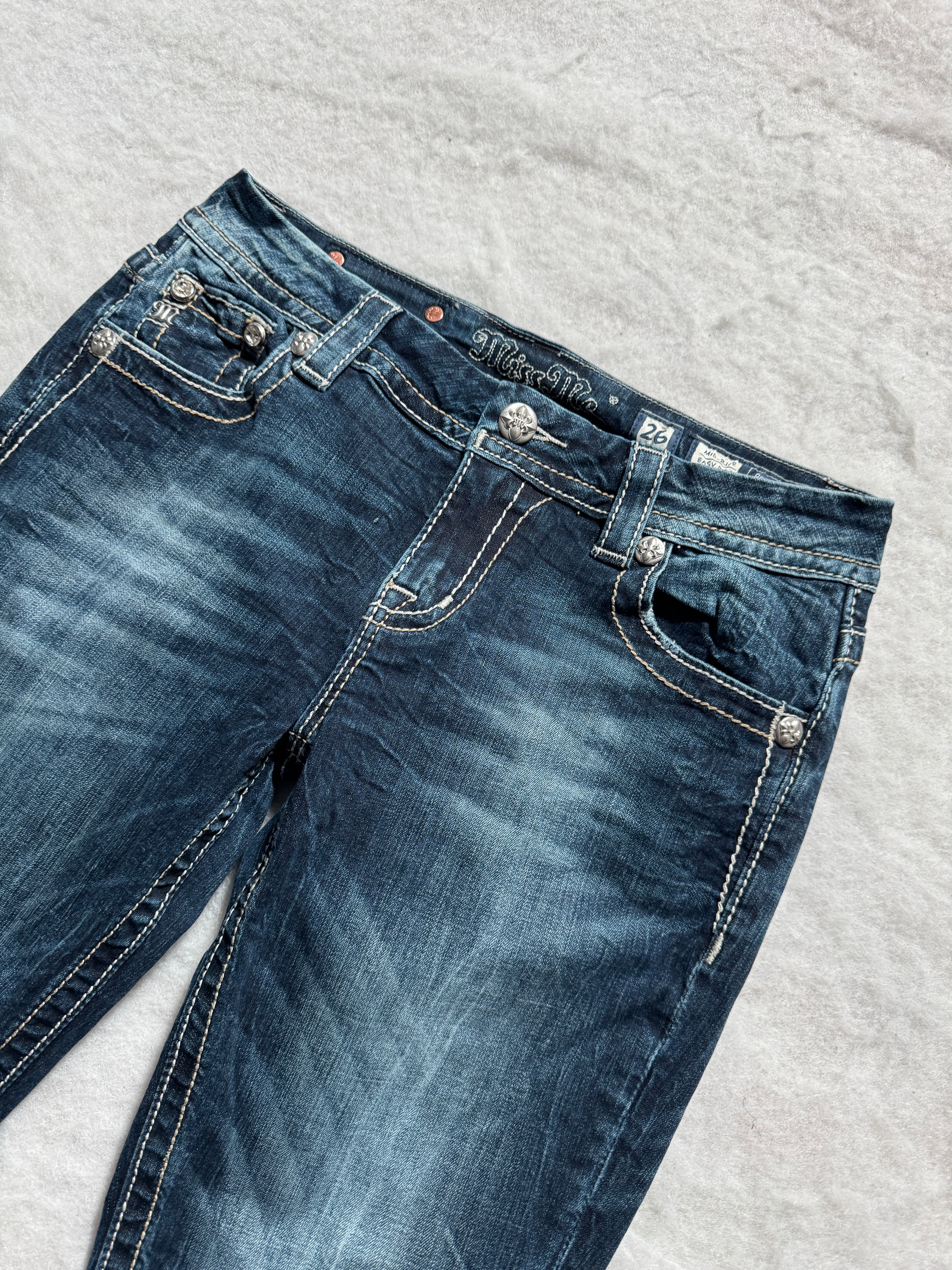 Miss Me Boot Cut Low Waist Jeans 26
