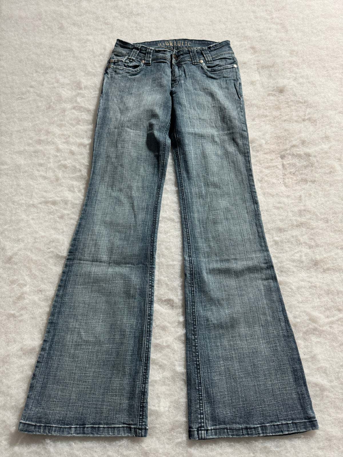 Boot Cut Low Waist Jeans Blau, Foto 1 von 4