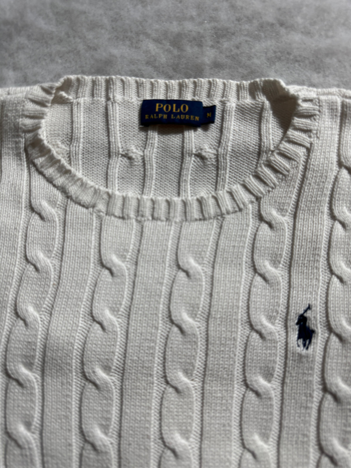 Ralph Lauren Cable Knit Strickpullover Grau, Foto 3 von 4