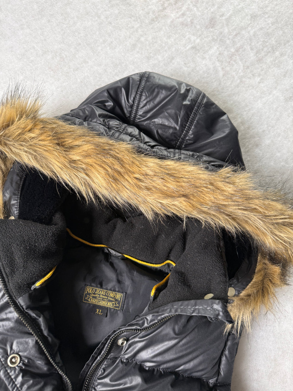 Ralph Lauren Weste mit Kunst Fell Kapuze