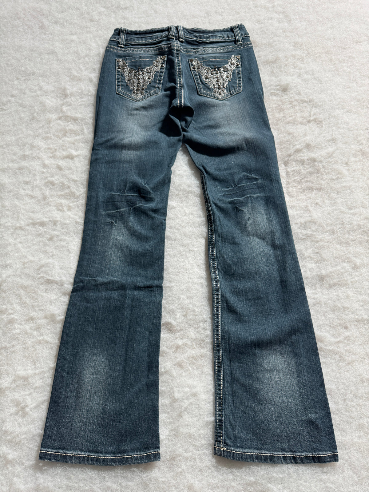 Boot Cut Low Waist Jeans Blau, Foto 2 von 4