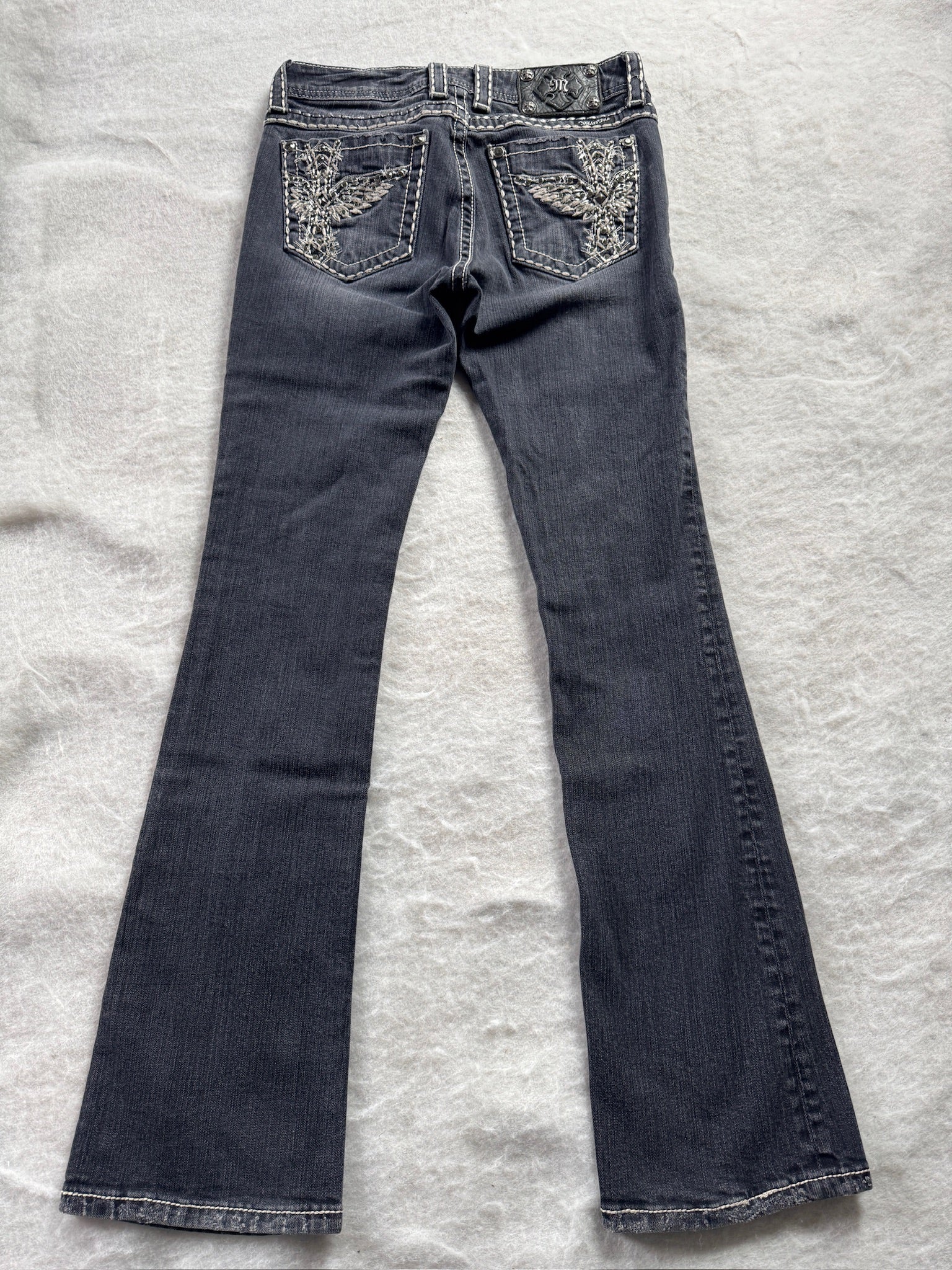 Miss Me Boot Cut Low Waist Jeans 28