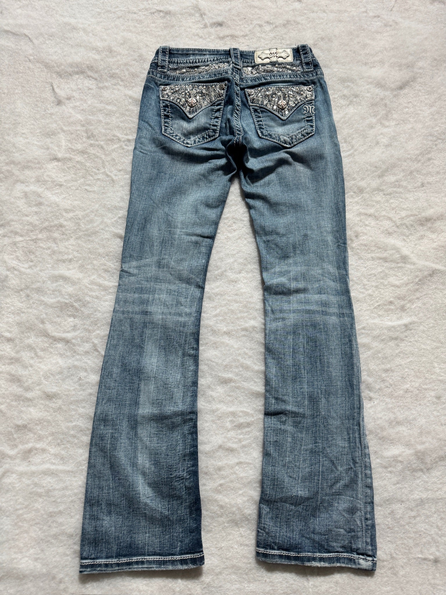 Miss Me Boot Cut Low Waist Jeans 24