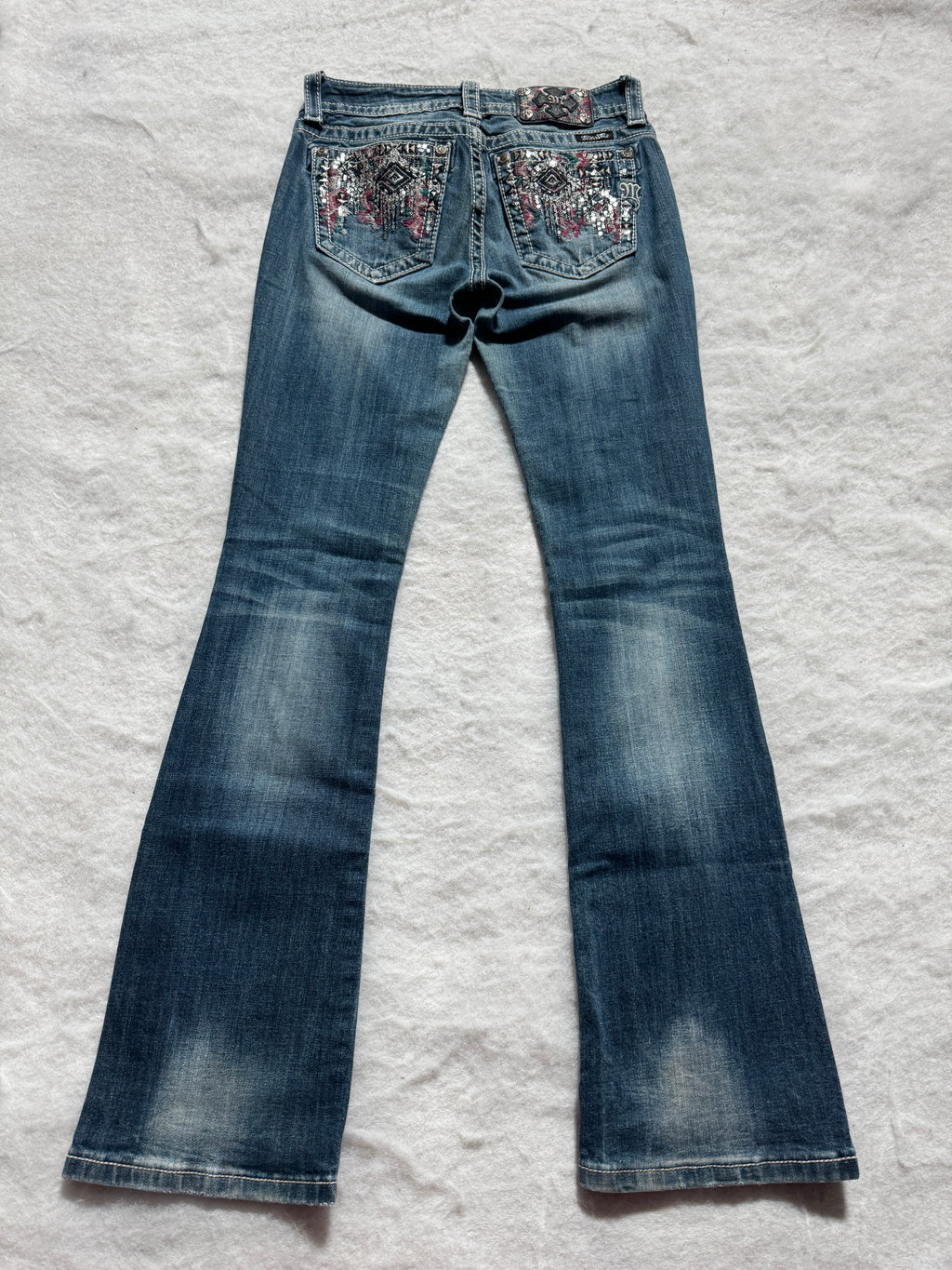 Miss Me Boot Cut Low Waist Jeans 27