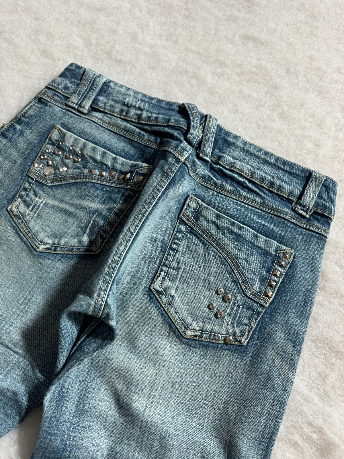 Boot Cut Low Waist Jeans Blau, Foto 3 von 4