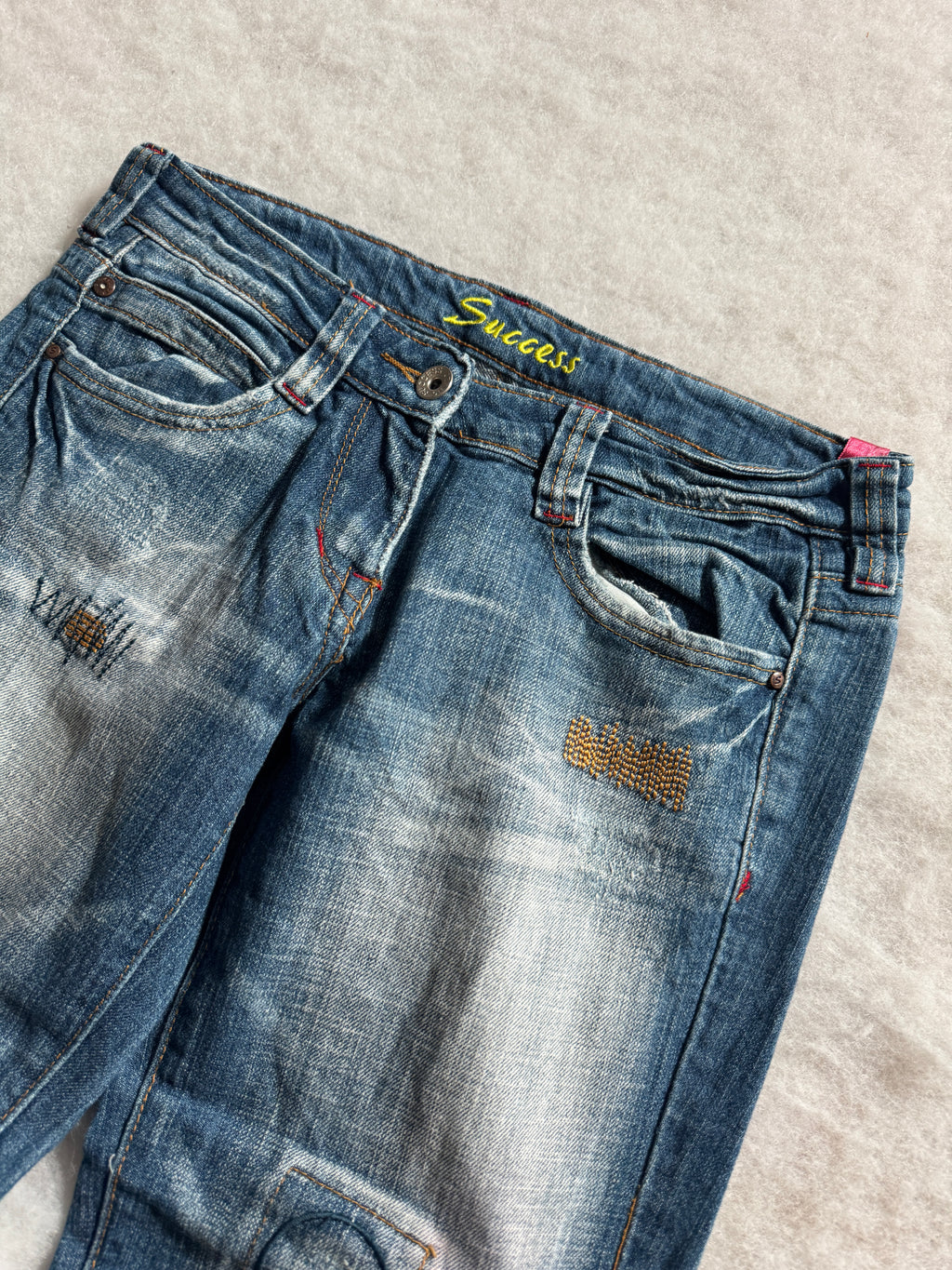 Boot Cut Low Waist Jeans Blau, Foto 4 von 4