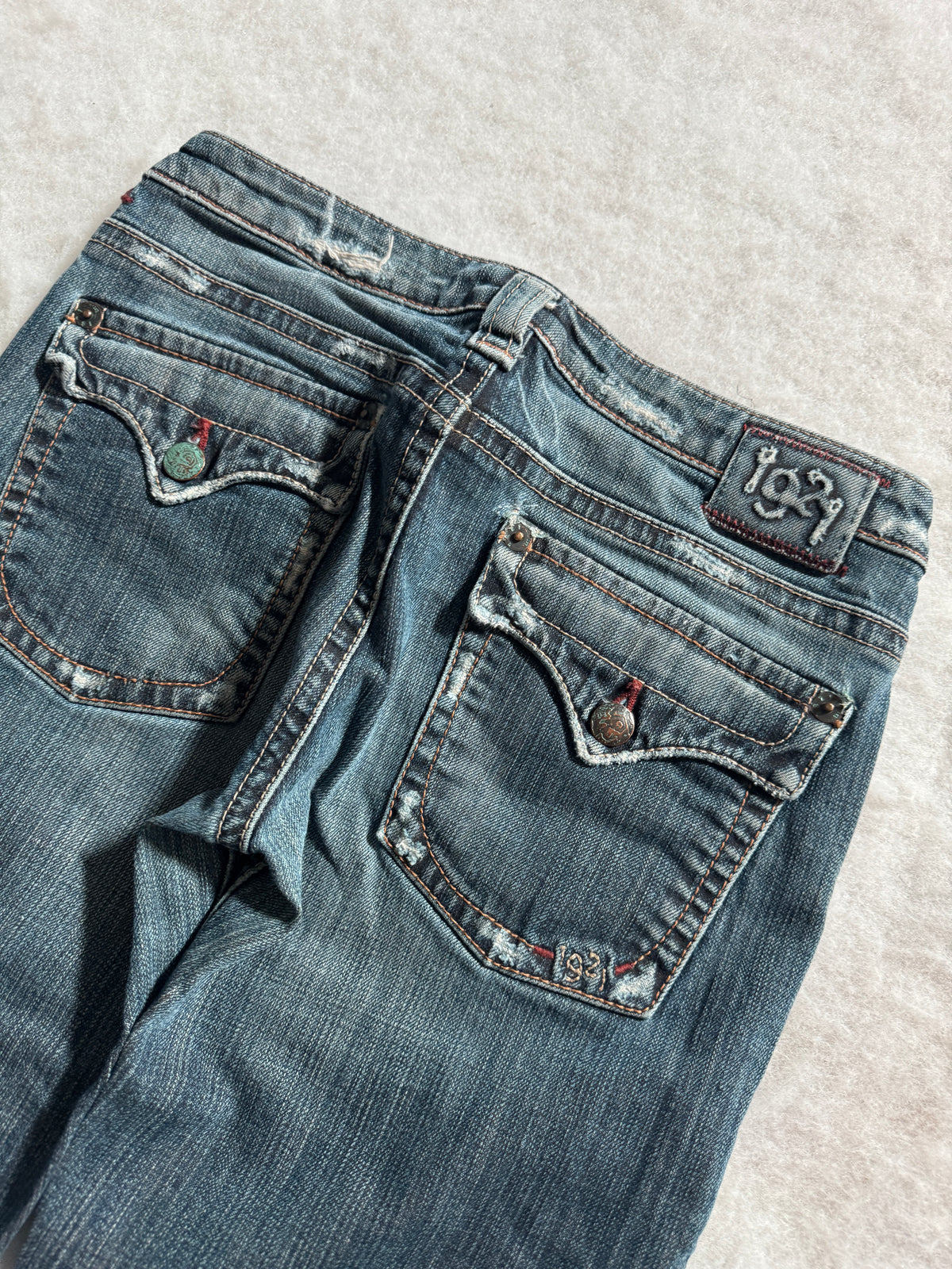 Boot Cut Low Waist Jeans Blau, Foto 3 von 4