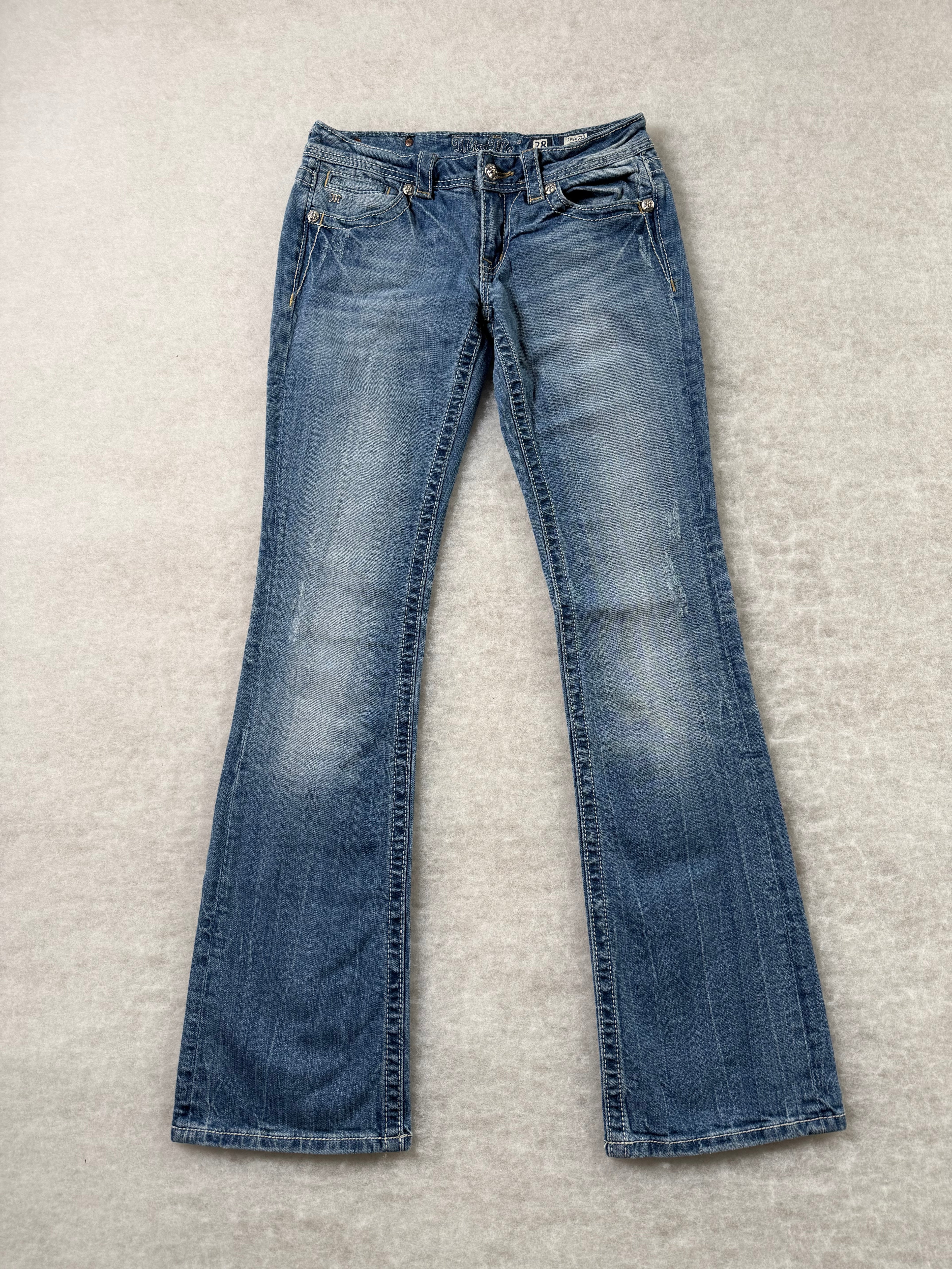 Miss Me Boot Cut Low Waist Jeans 28