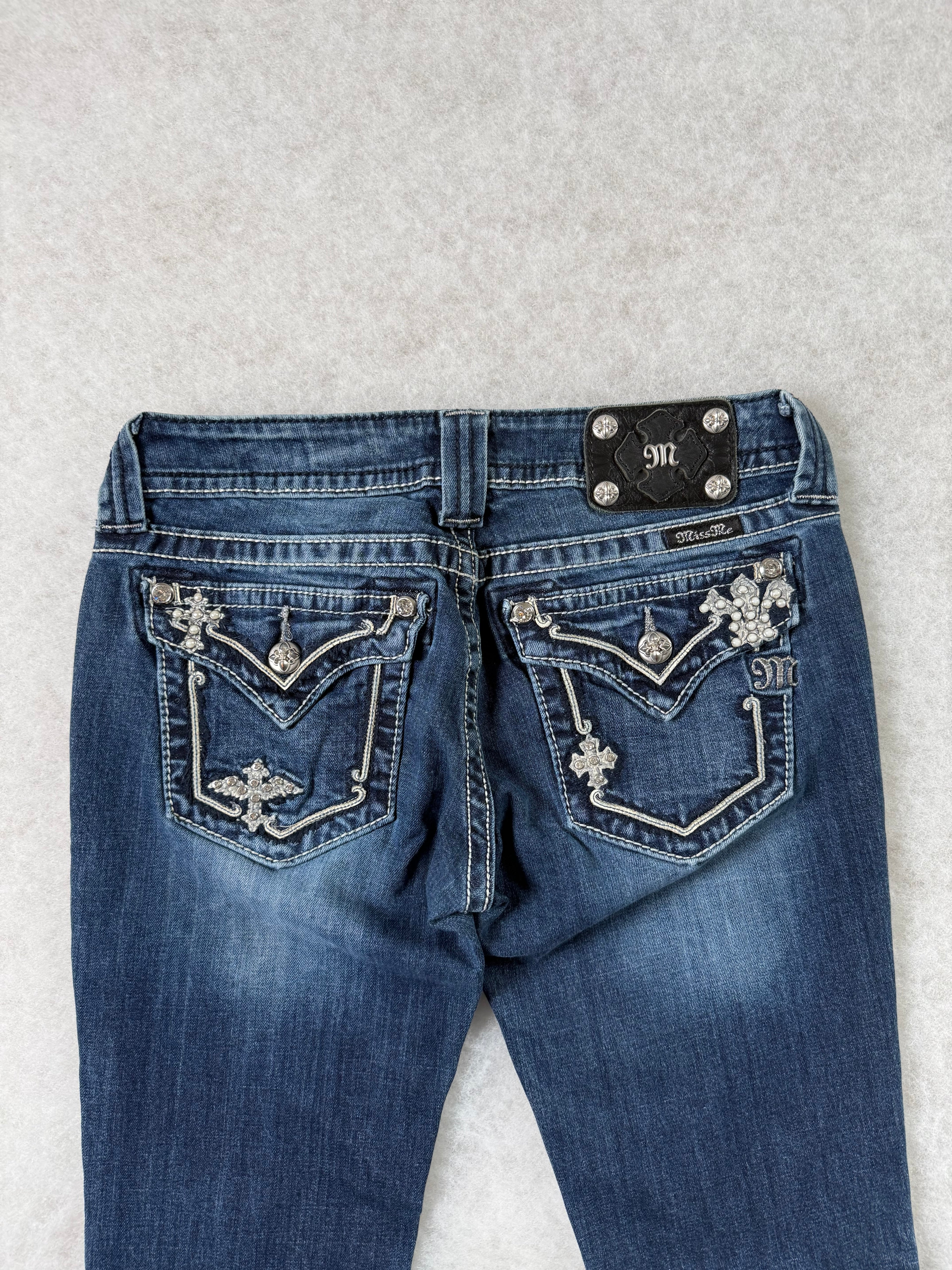 Miss Me Boot Cut Low Waist Jeans 28