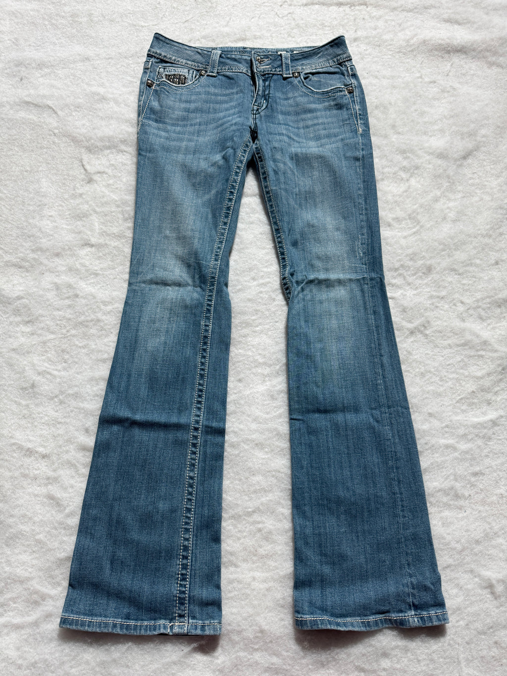 Miss Me Boot Cut Low Waist Jeans 30