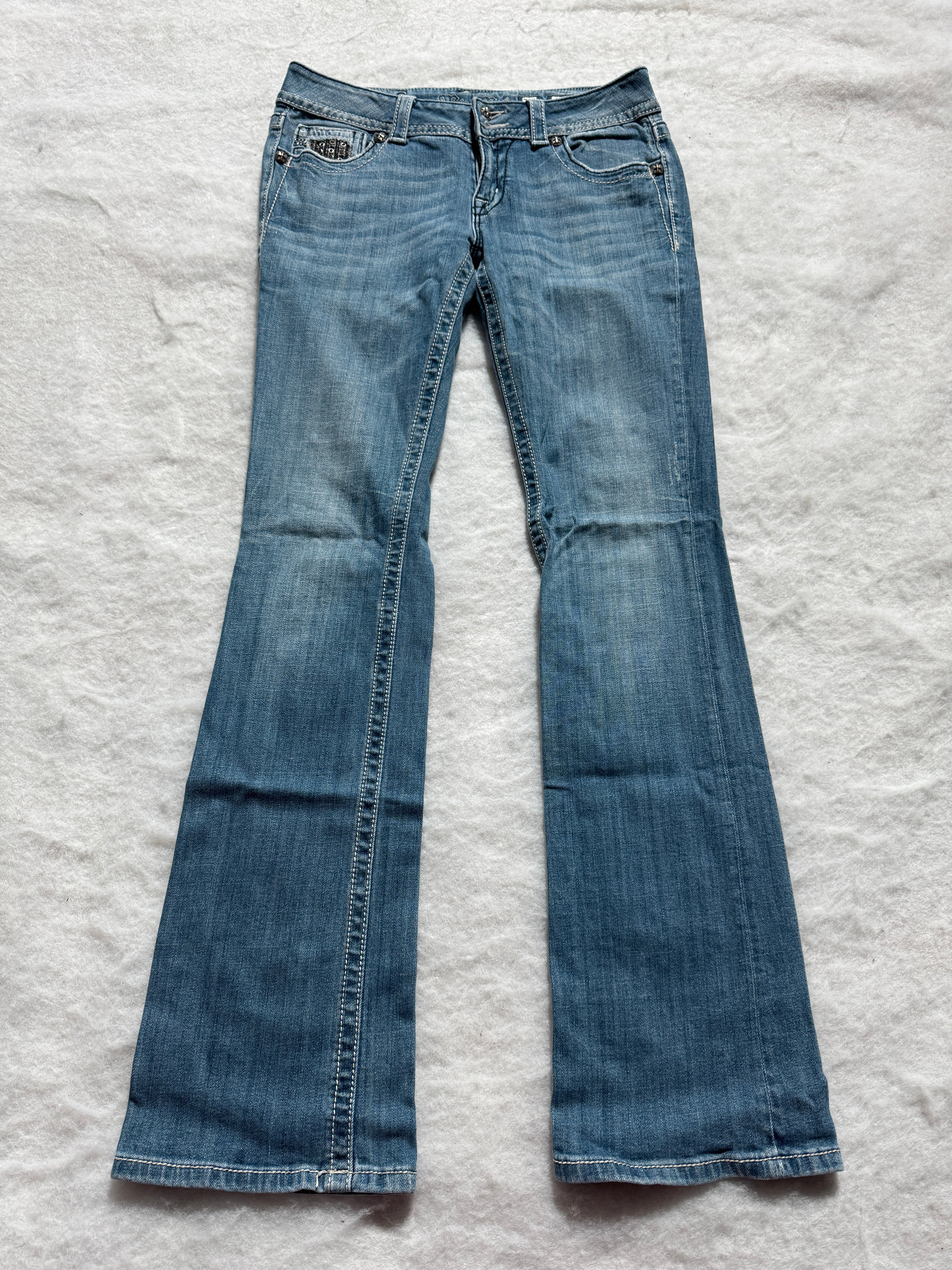Miss Me Boot Cut Low Waist Jeans 30