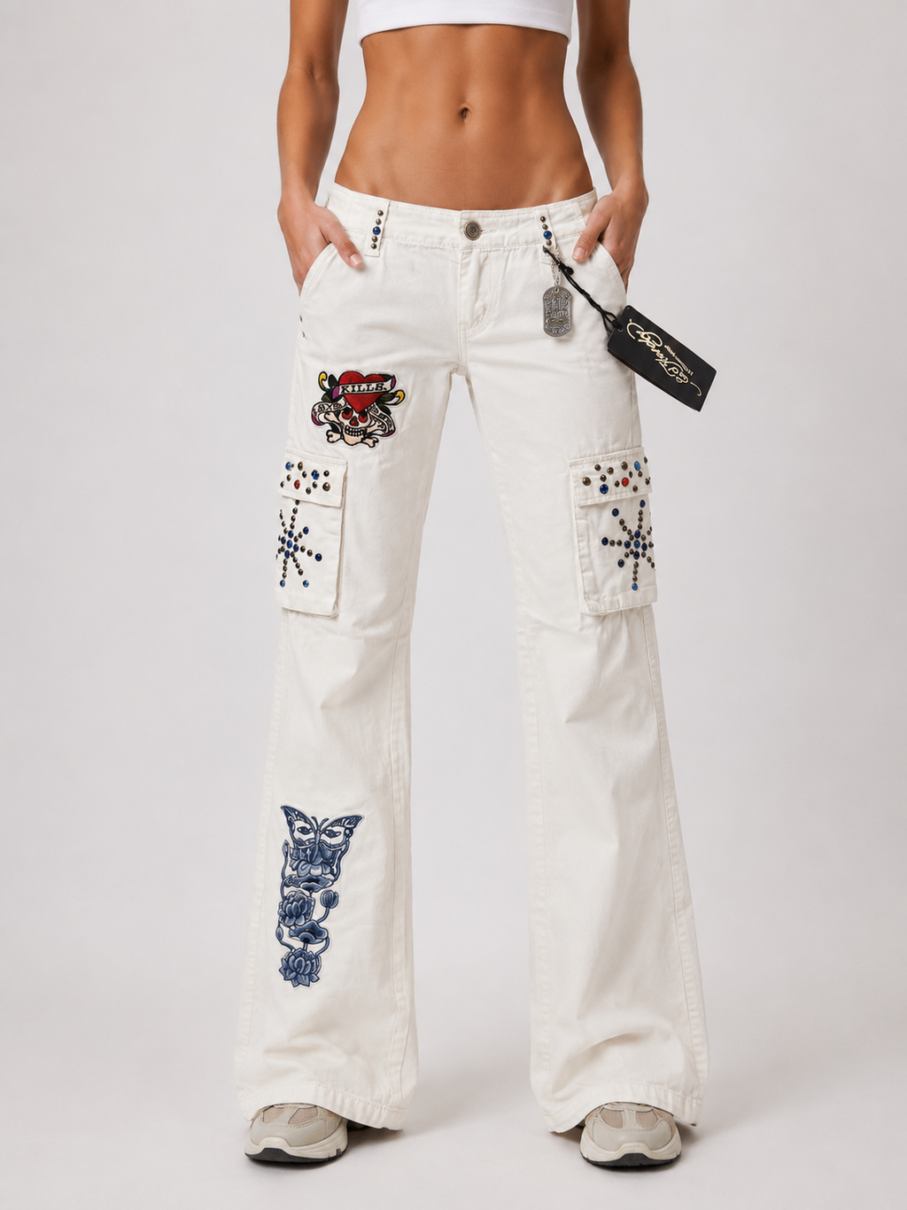 Ed Hardy Boot Cut Cargo Pants