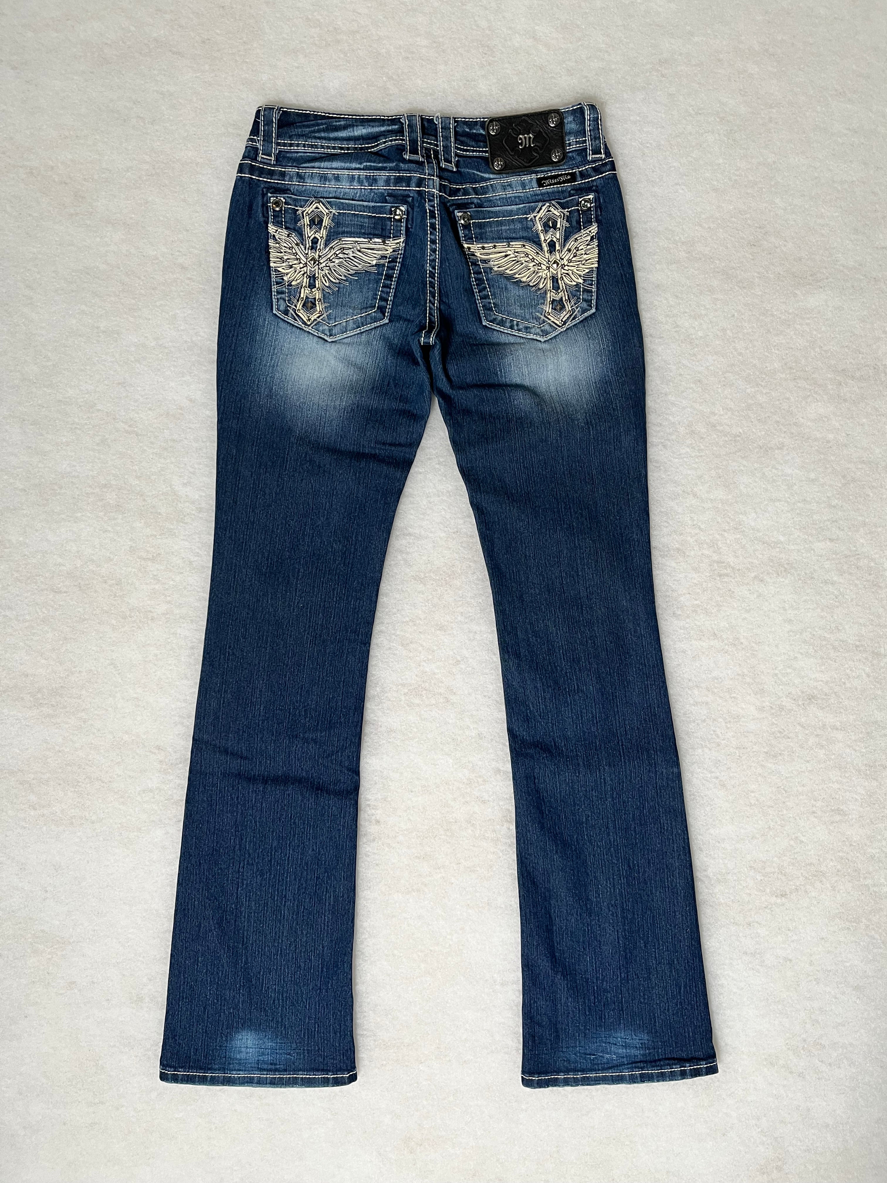 Miss Me Boot Cut Low Waist Jeans 28