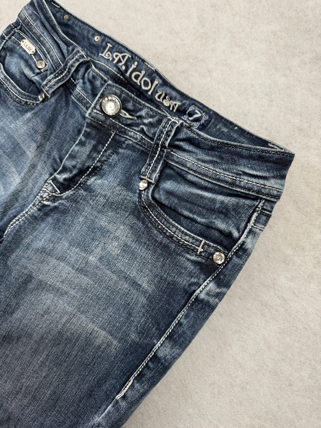 La Idol Boot Cut Low Waist Jeans 26
