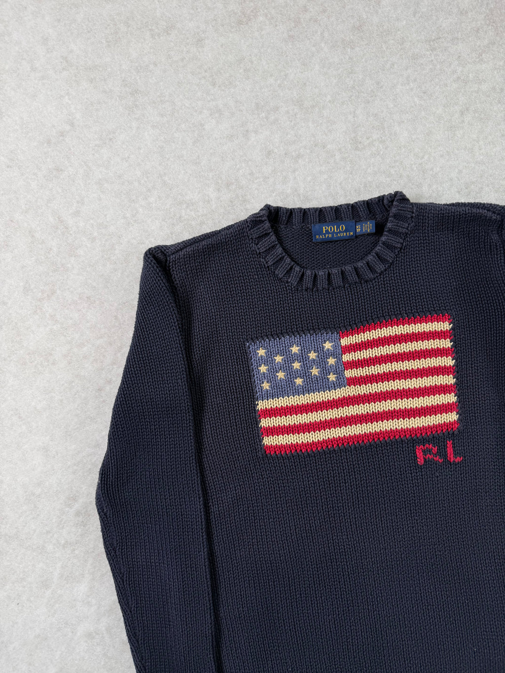 Ralph Lauren Knitted Sweater with USA Flag