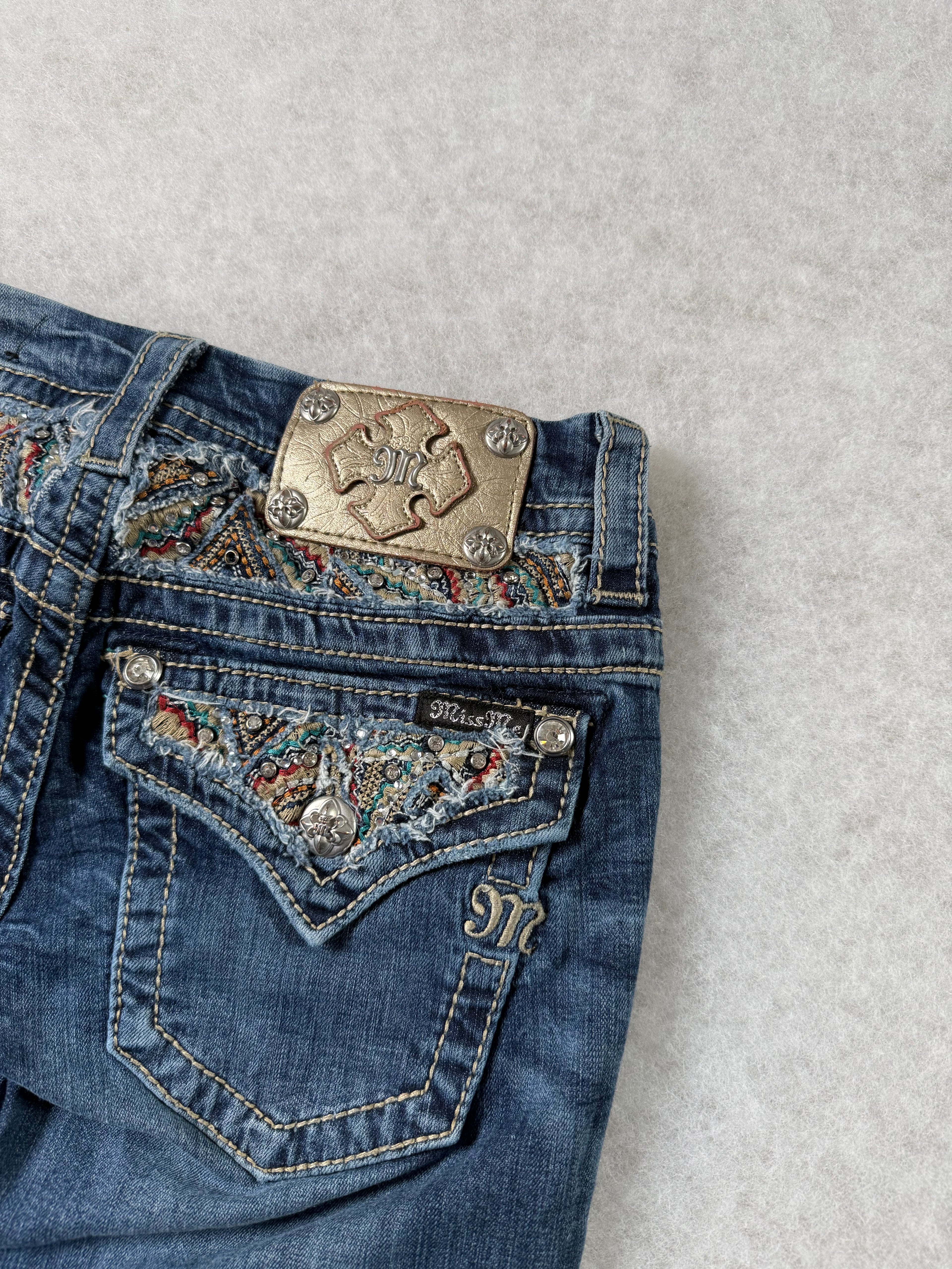 Miss Me Boot Cut Low Waist Jeans 25