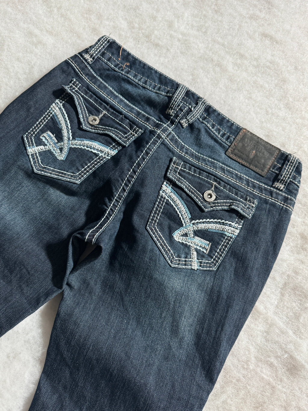 Boot Cut Low Waist Jeans Blau, Foto 3 von 4