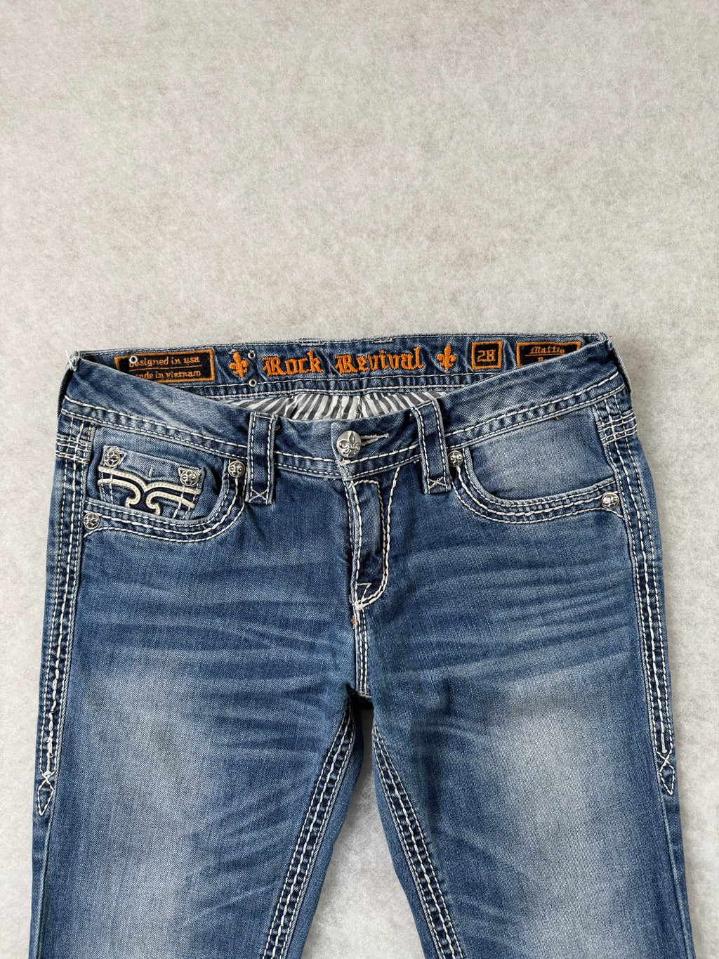 Rock Revival Boot Cut Low Waist Jeans 28