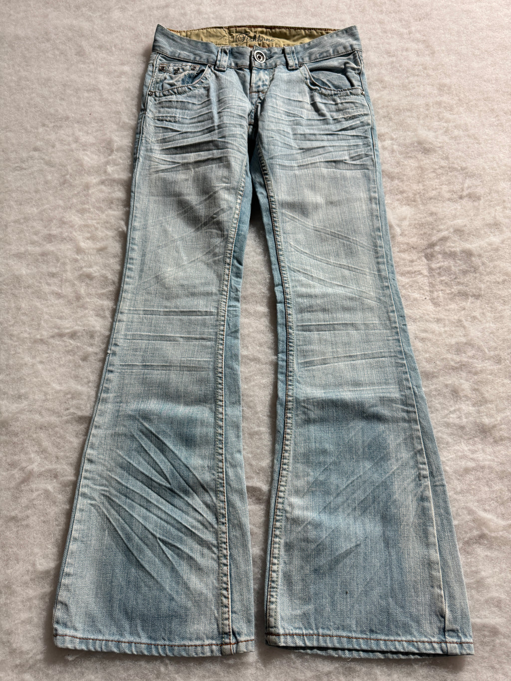 Boot Cut Low Waist Jeans Blau, Foto 1 von 4