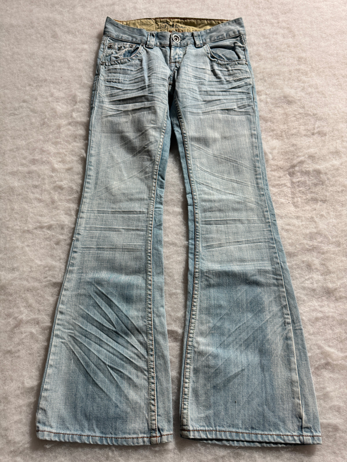 Boot Cut Low Waist Jeans Blau, Foto 1 von 4