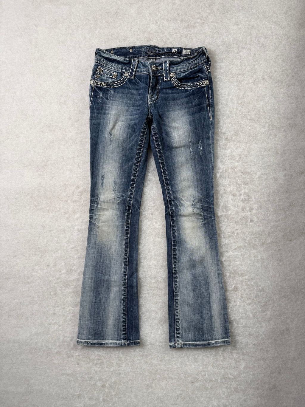 Miss Me Boot Cut Low Waist Jeans 26