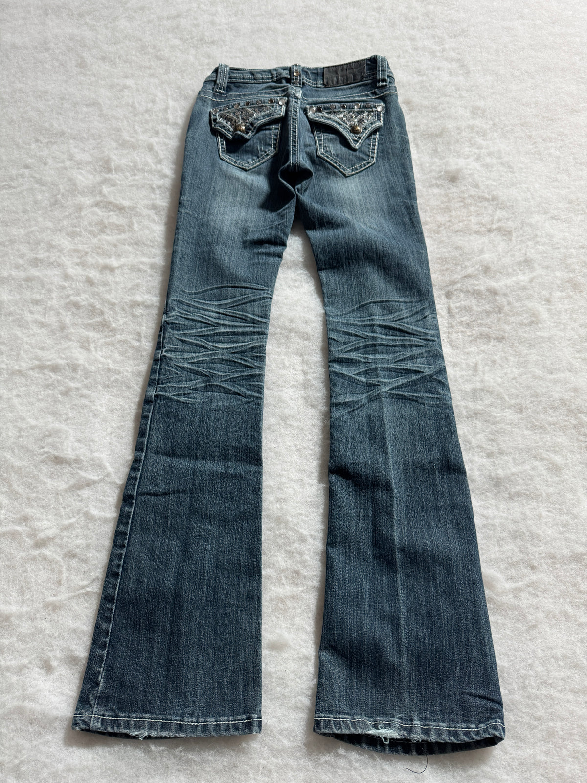 Boot Cut Low Waist Jeans Blau, Foto 3 von 4
