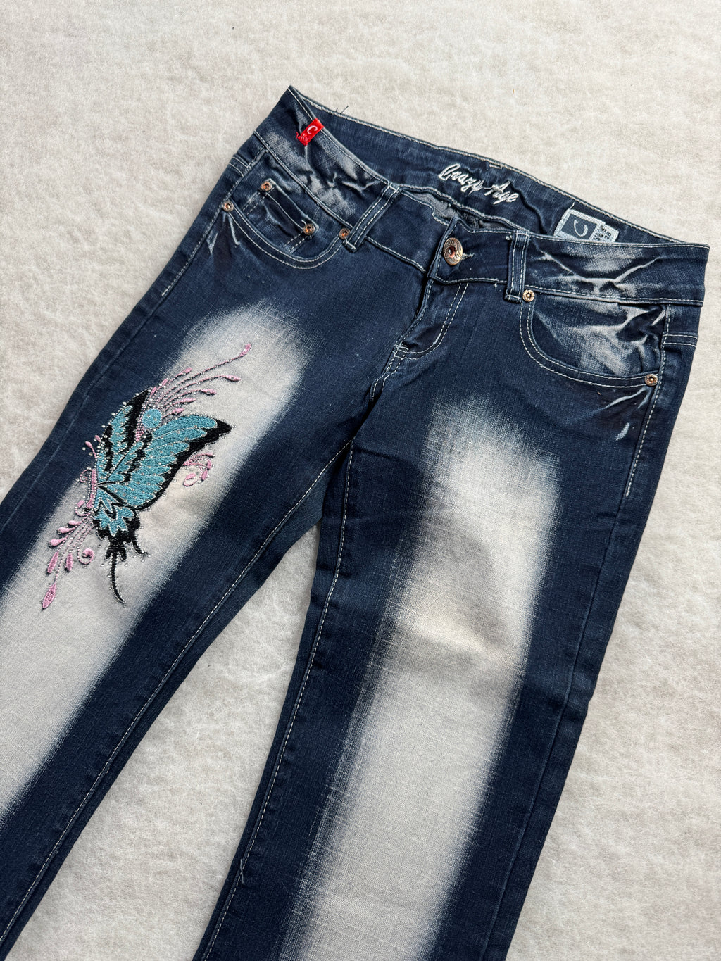 Crazy Age Boot Cut Low Waist Jeans 28