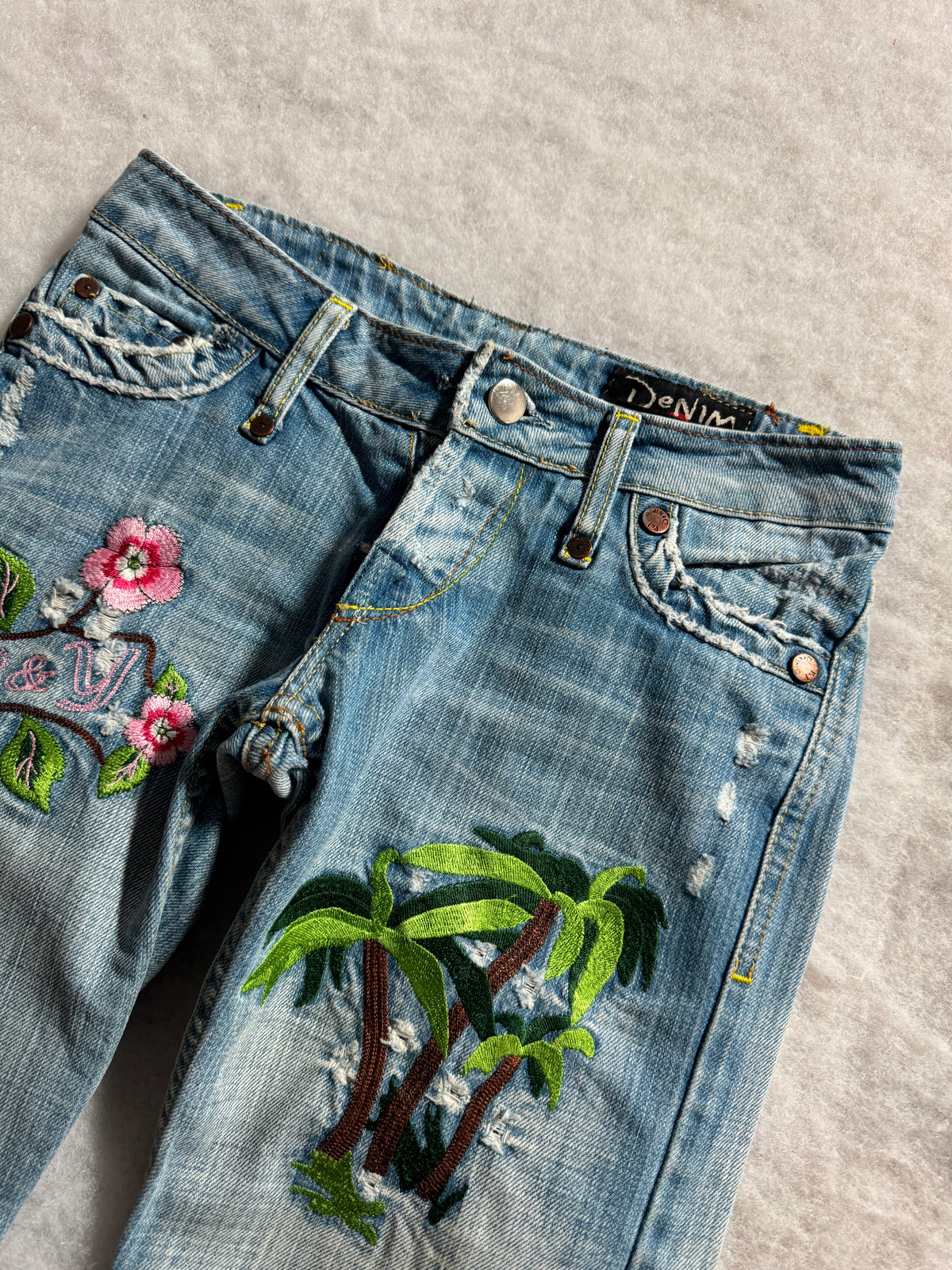 Boot Cut Low Waist Jeans Blau, Foto 4 von 4
