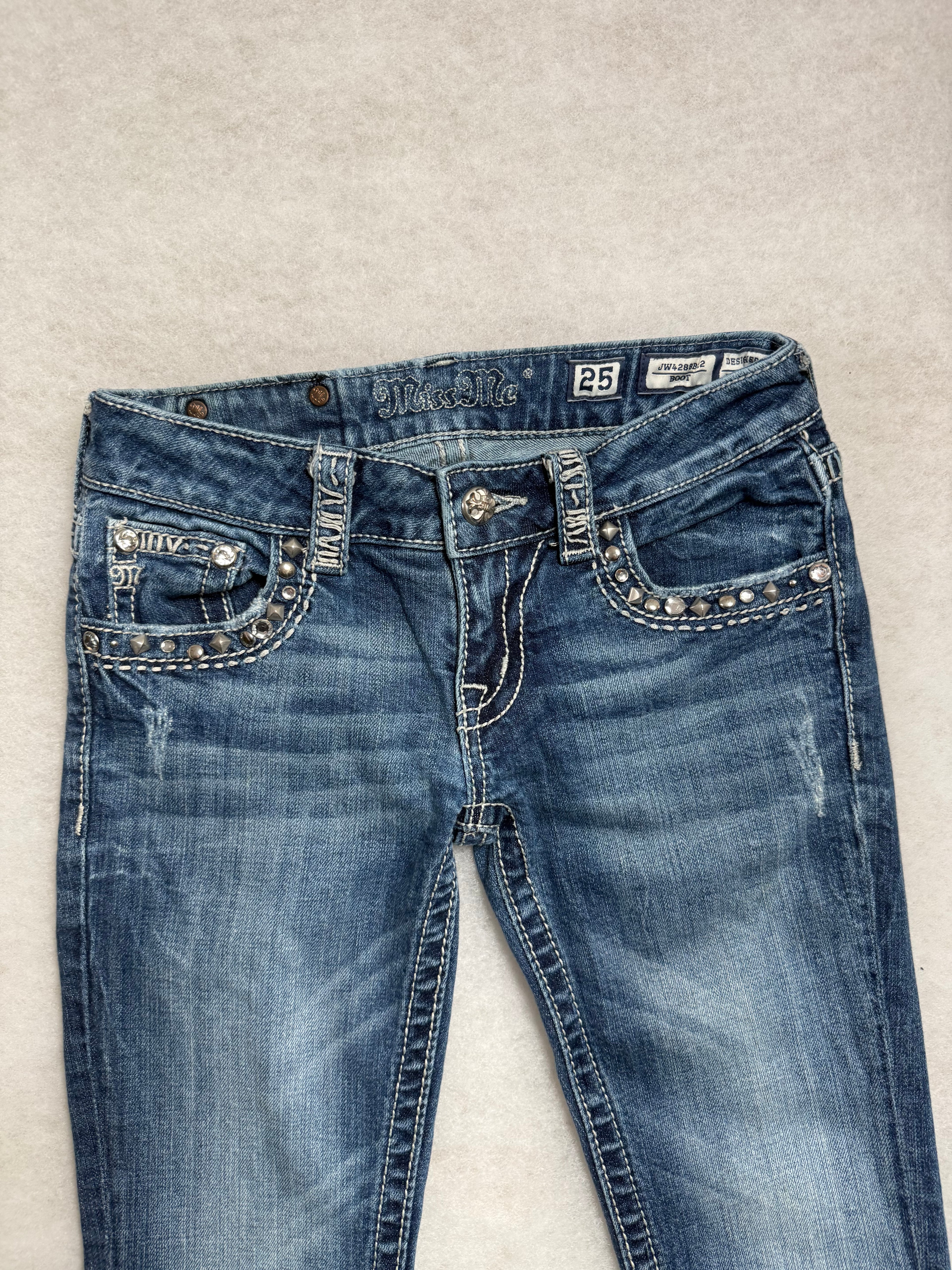 Miss Me Boot Cut Low Waist Jeans 25