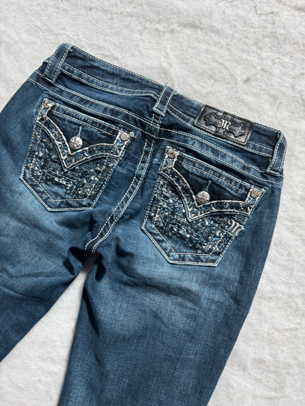 Miss Me Boot Cut Low Waist Jeans 27