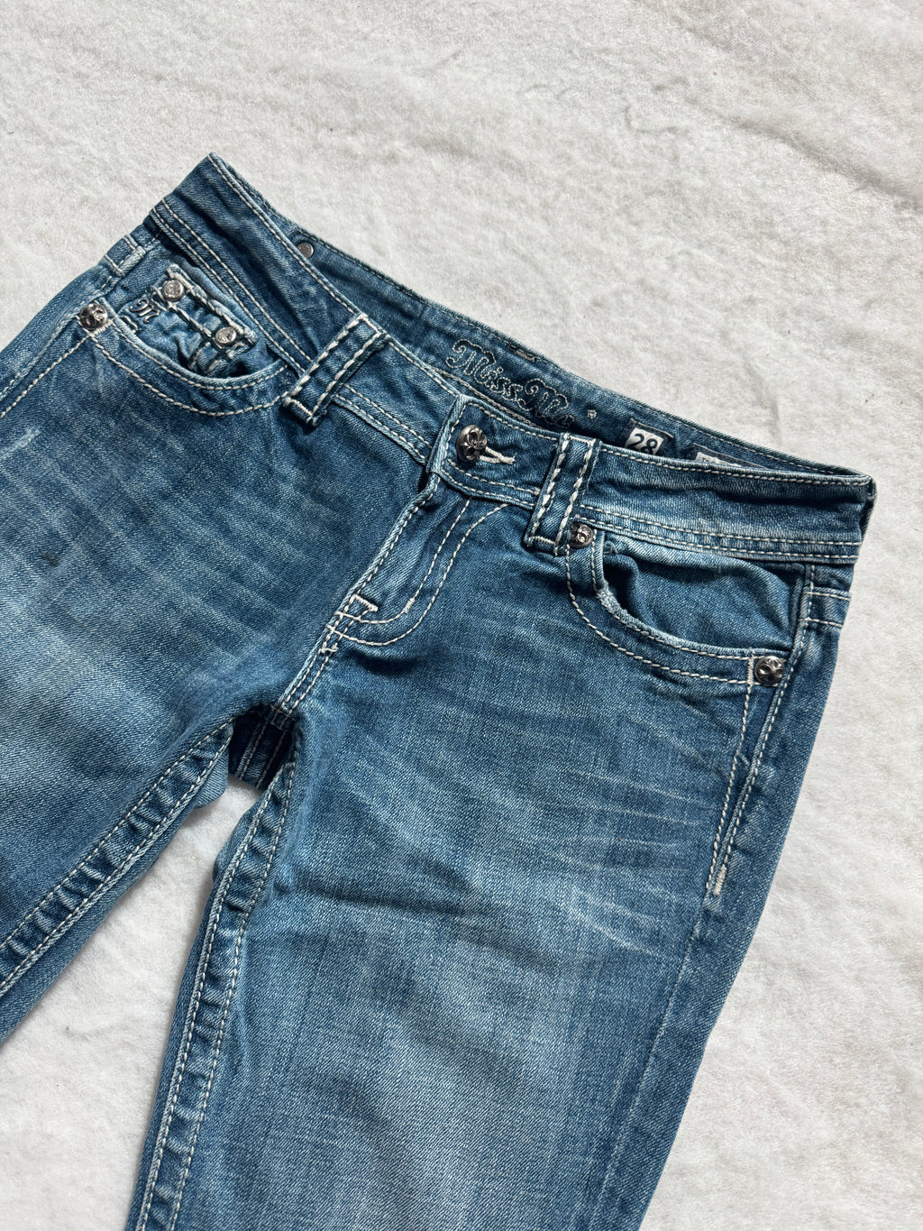 Miss Me Boot Cut Low Waist Jeans 28