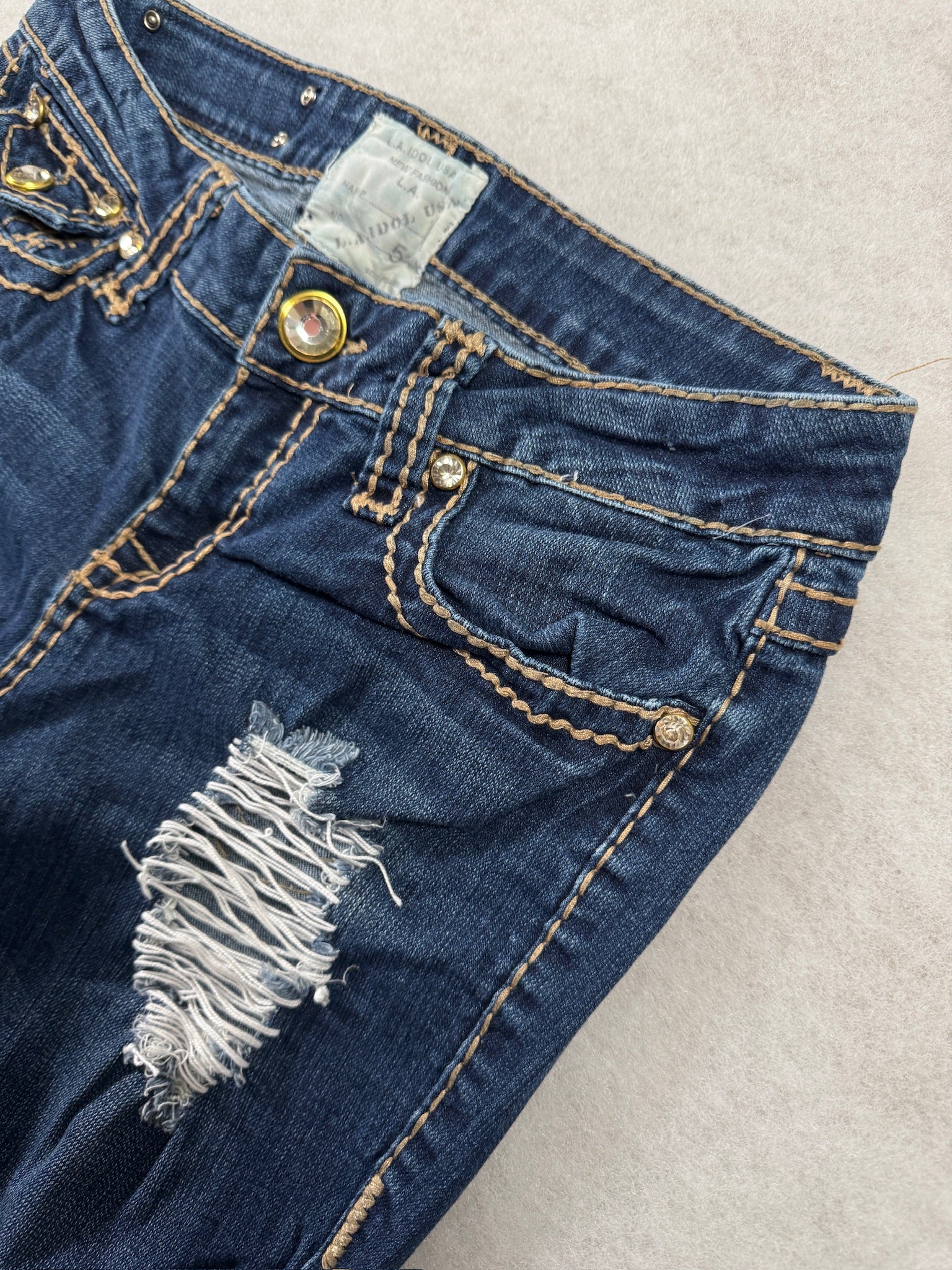 La Idol Boot Cut Low Waist Jeans 27