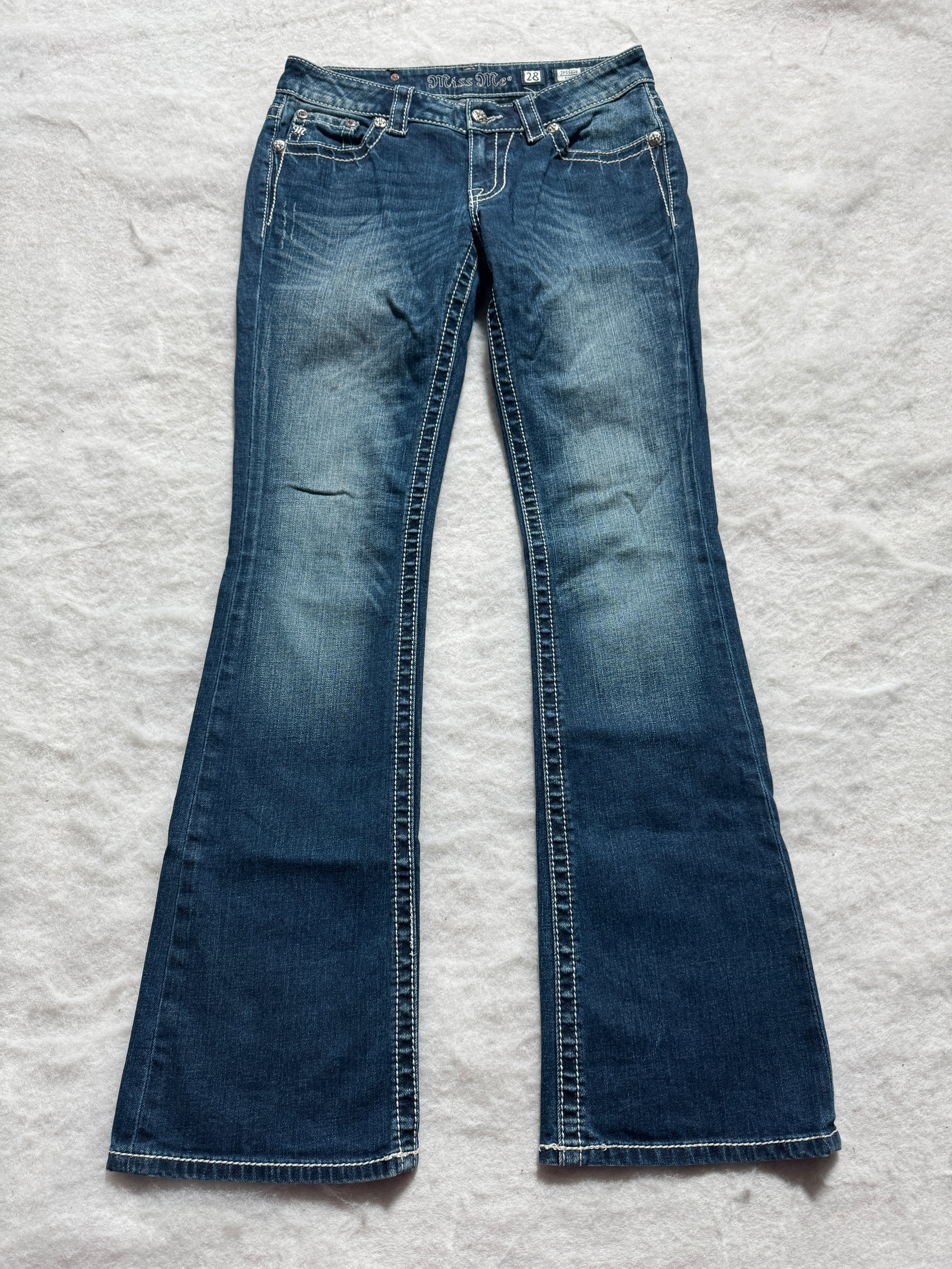 Miss Me Boot Cut Low Waist Jeans 28