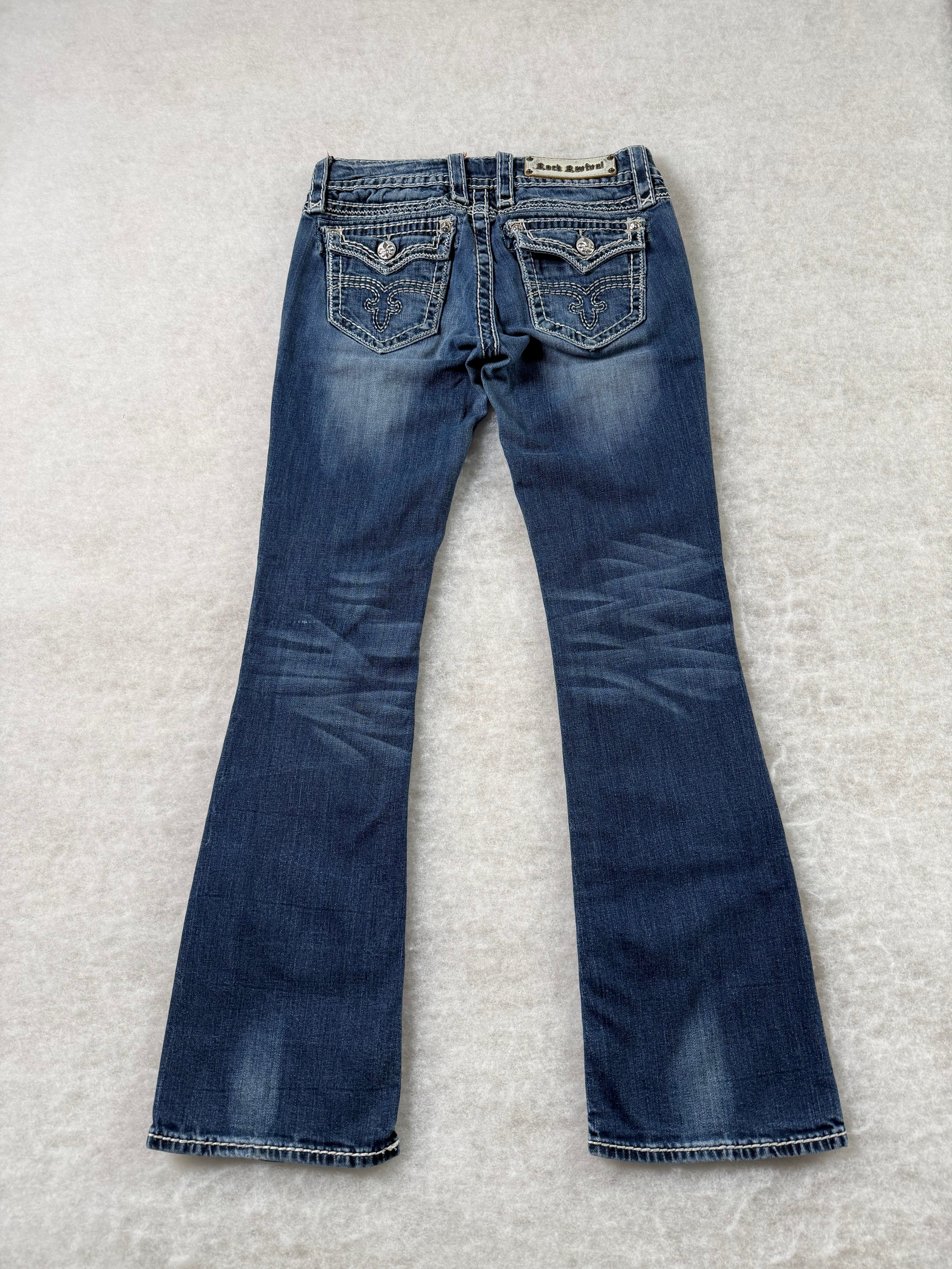 Rock Revival Boot Cut Low Waist Jeans 28