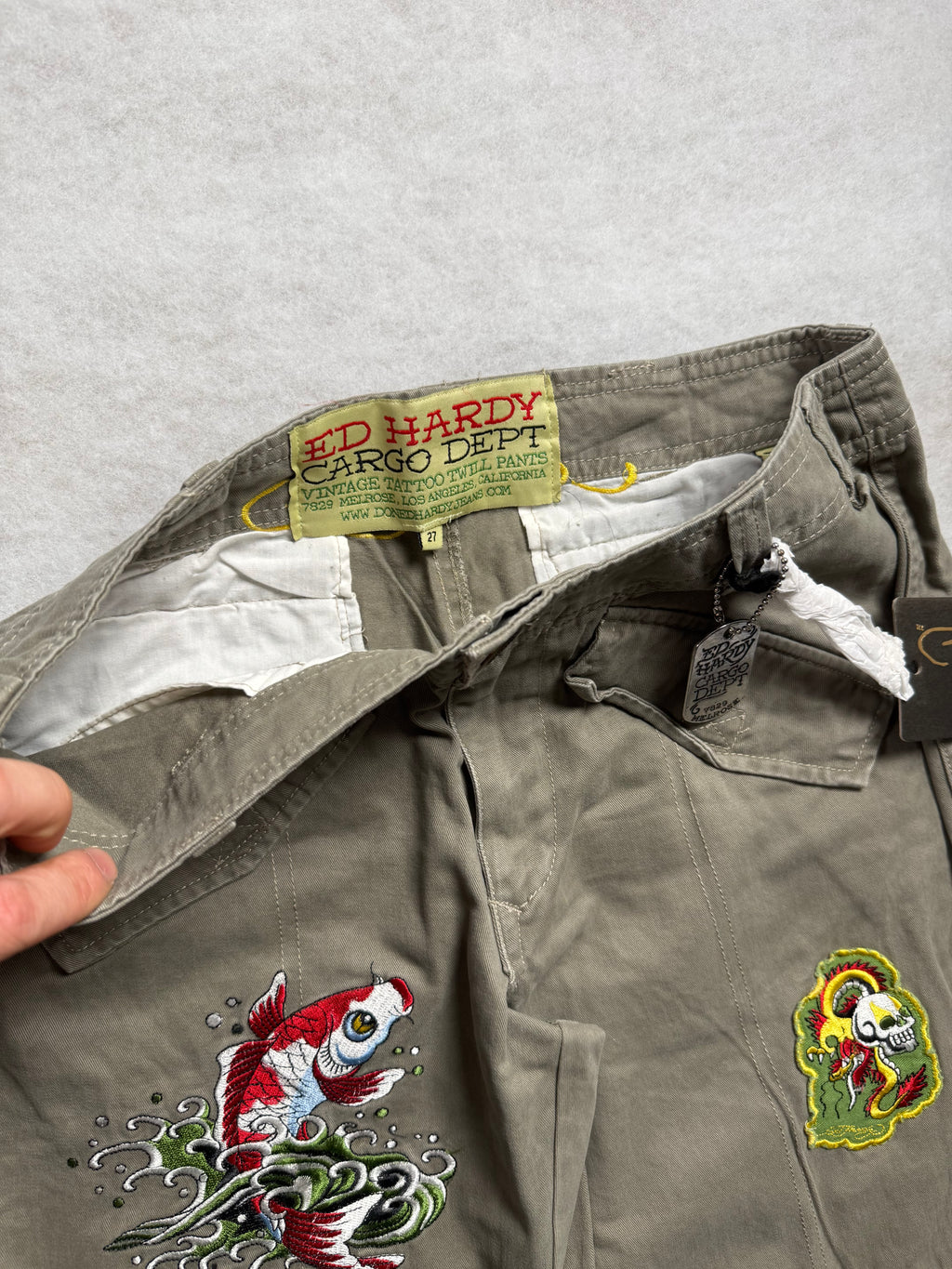 Ed Hardy Boot Cut Cargo Pants 27