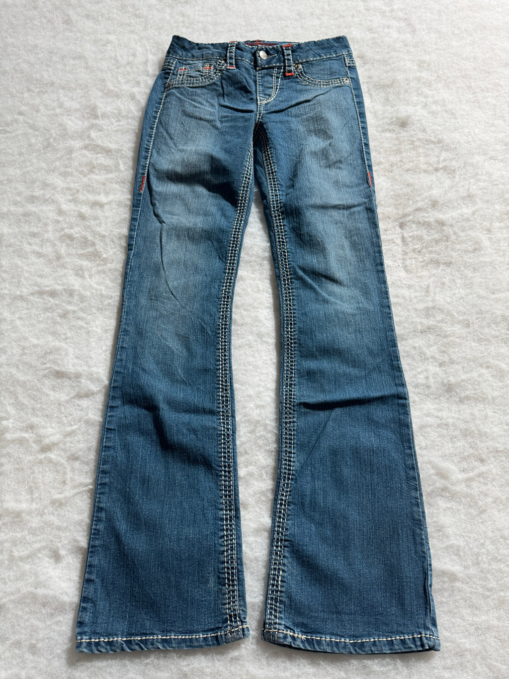 Boot Cut Low Waist Jeans Blau, Foto 1 von 4