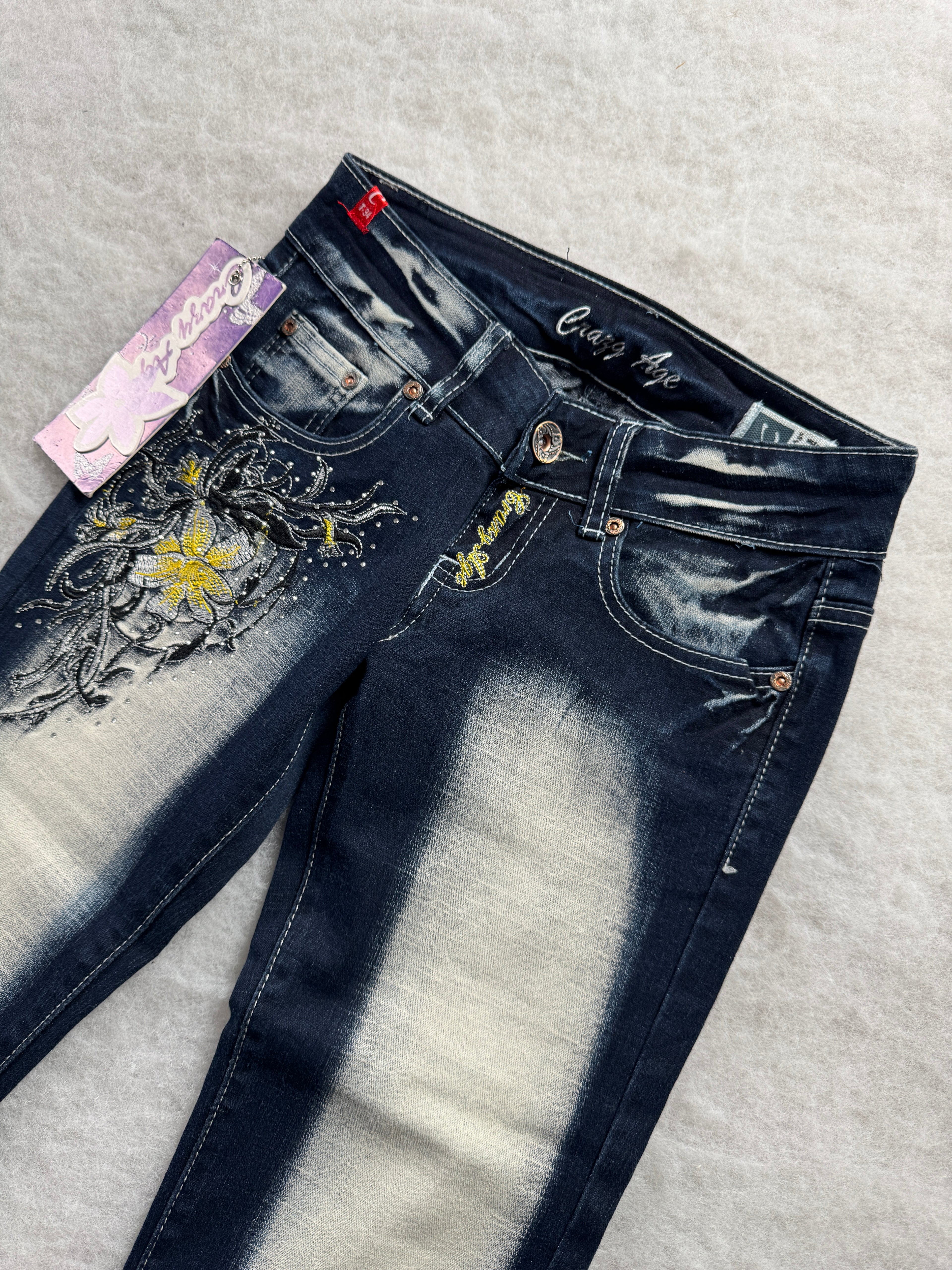 Crazy Age Boot Cut Low Waist Jeans 24