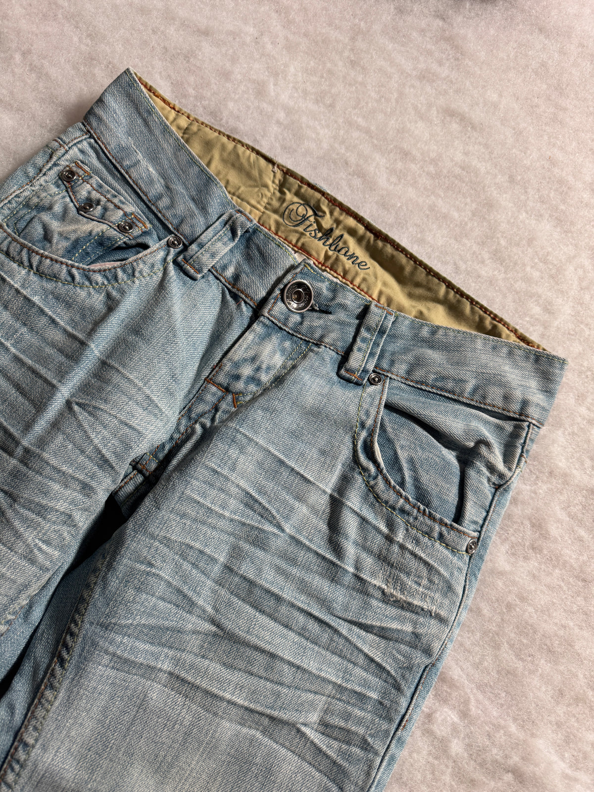Boot Cut Low Waist Jeans Blau, Foto 4 von 4